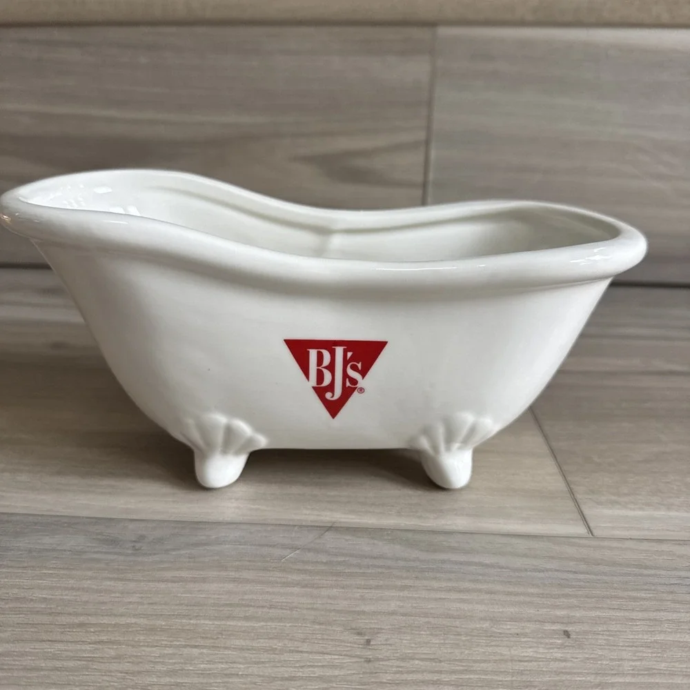 BJ's Ceramic White Clawfoot Bathtub Mini Bathtub